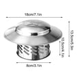 thumbnail image 3 of SDNall Housse de Pluie pour Cheminée en Acier Inoxydable, Chapeau de Pluie Rond Durable pour Évent de Toit, Conception à Brancher Bloque la Pluie et les Débris avec Résistance aux Hautes Températures, 3 of 9