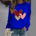 thumbnail image 1 of Styesk Chandails à Manches Longues pour Femmes, Imprimé de Cœur, Hauts de Sortie, T-Shirts Confortables et Doux à Col Rond, Chandail à Enfiler, Mode, Ample, Léger, Chandail en Molleton, Graphique de la Saint-Valentin, Hauts Décontractés, 1 of 3
