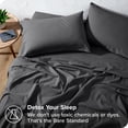 thumbnail image 4 of Bare Home Flannel Sheet Set - 100% Cotton - Deep Pocket - Twin, Gray, 3-Pieces, 4 of 7