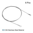 thumbnail image 3 of Unique Bargains Oeillets de Cordon en Acier Inoxydable 2mmx100cm Corde Métallique à Extrémité 6 Pack, 3 of 5