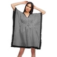 thumbnail image 1 of Moomaya Cutwork Lace Beach Kaftan For Women Printed Bikini Caftan Plus Size, 1 of 4