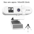 thumbnail image 3 of pitrice Caméra Web pour Ordinateur à Mise au Point Automatique HD USB en Ligne Caméra PC Réglable avec Microphone Filaire de Remplacement Caméra Web Externe Caméscope Blanc 4K, 3 of 7