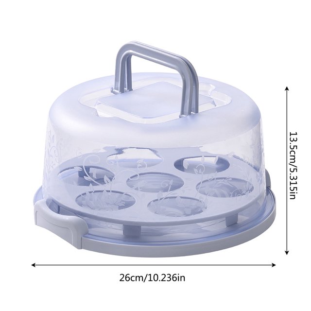 XZNGL Cake Box Cupcake Holders with Lid 10 Inch Transparent Handles with Lid Cupcake Holders