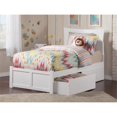 thumbnail image 1 of AFI Metro Twin Size Solid Wood Bed with Storage Drawers in White, 1 of 8