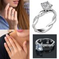 thumbnail image 2 of Kcodviy Wedding Ring Zircon Engagement Size 9 Rings Elegant Silver Bridal Band Anime Rings Ring Rings for Rings for Women Pack Chunky Rings for Women, 2 of 9