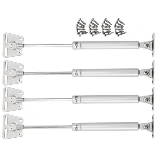 Ensemble de 4 Pcs Tige Hydraulique Robuste, Tige de Support de Porte de Style Moderne, pour Armoires Garde-Robes Bibliothèques Plateformes