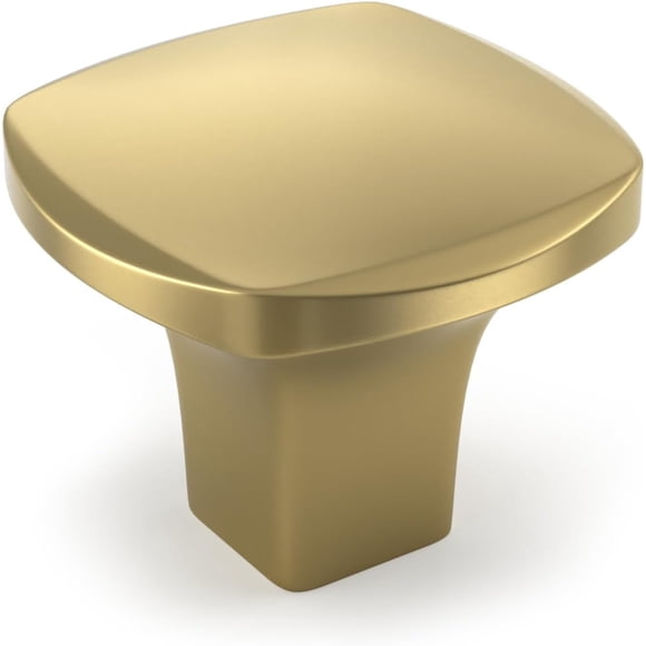 GHSDFBB homdiy 10 Pack Gold Cabinet Knobs Brushed Brass Dresser Knobs Solid Drawer Knobs Kitchen Cabinet Knobs Gold Knobs for Dresser Drawers Gold Kitchen Cabinet Hardware