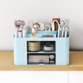 thumbnail image 5 of RKSTN Stationery Organizer Desk Organizer with 2 Drawer Multi Functional Pencil for Desk Desk Organizers and Accessories with 5 Compartments Drawer for Office with Study Supplies, 5 of 5