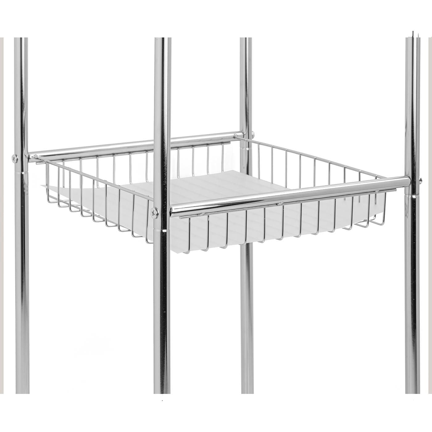 Era Lianna 5 Tier Storage Tower, Organizer Storage Unit, Chrome