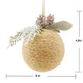 thumbnail image 3 of Holiday Time Boule En Jute Avec Ornement De Pin, 3 of 3