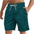 thumbnail image 2 of Soki Men's Casual Beach Shorts Clearance Drawstring Shorts With Pocket, 2 of 4