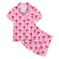 thumbnail image 4 of Luvoko Ensemble de Pyjama 2 Pcs pour Tout-Petits Enfants Imprimé Graphique Chemise à Manches Courtes Boutonnée Shorts Pyjama, 4 of 5
