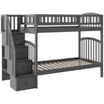 thumbnail image 1 of Pemberly Row Traditional Staircase Bunk Twin Over Twin in Gray, 1 of 8