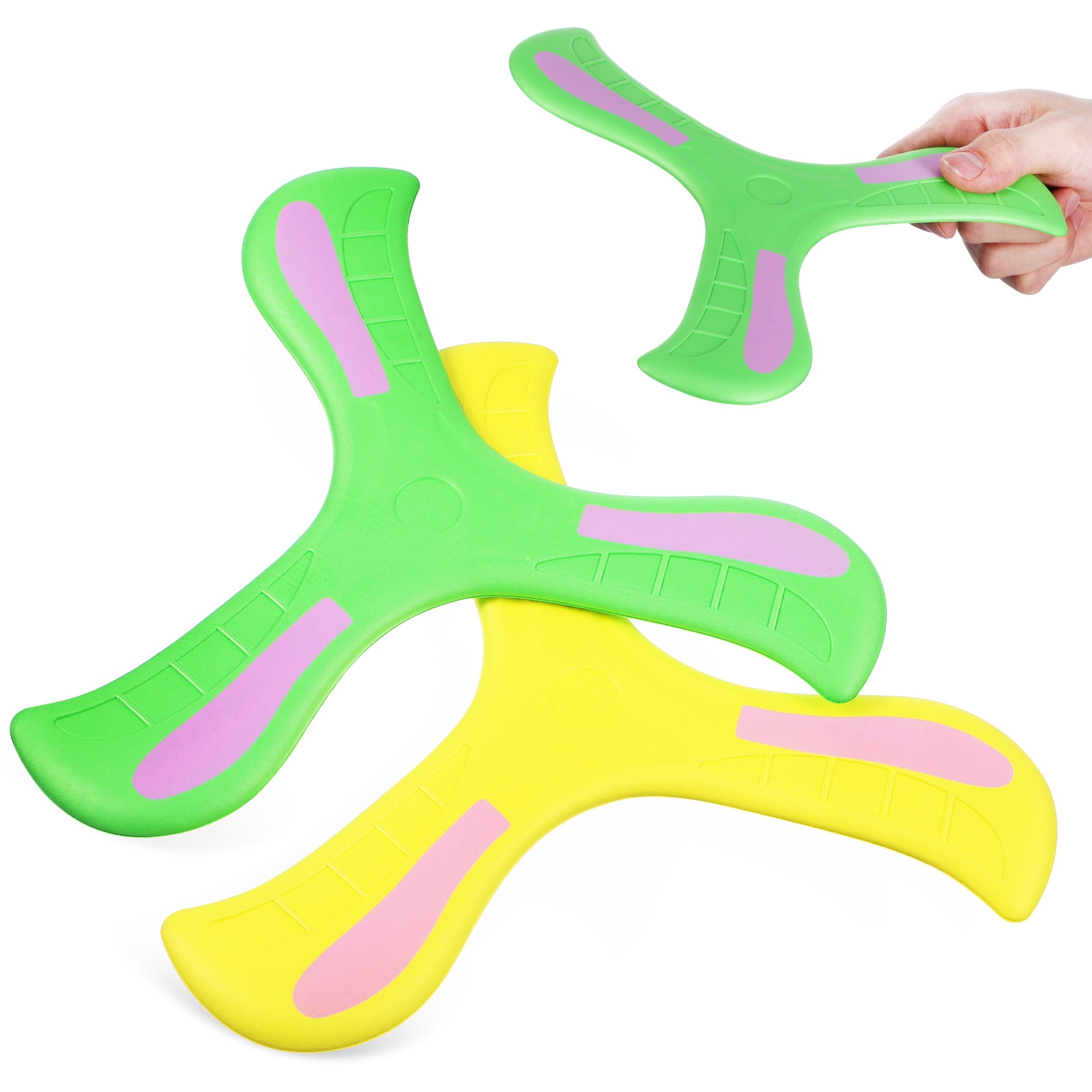 Miangastore 2 Pcs Jouets pour Enfants Boomerangs à Capture Rapide de Retour pour Sports de Plein Air pour Enfants