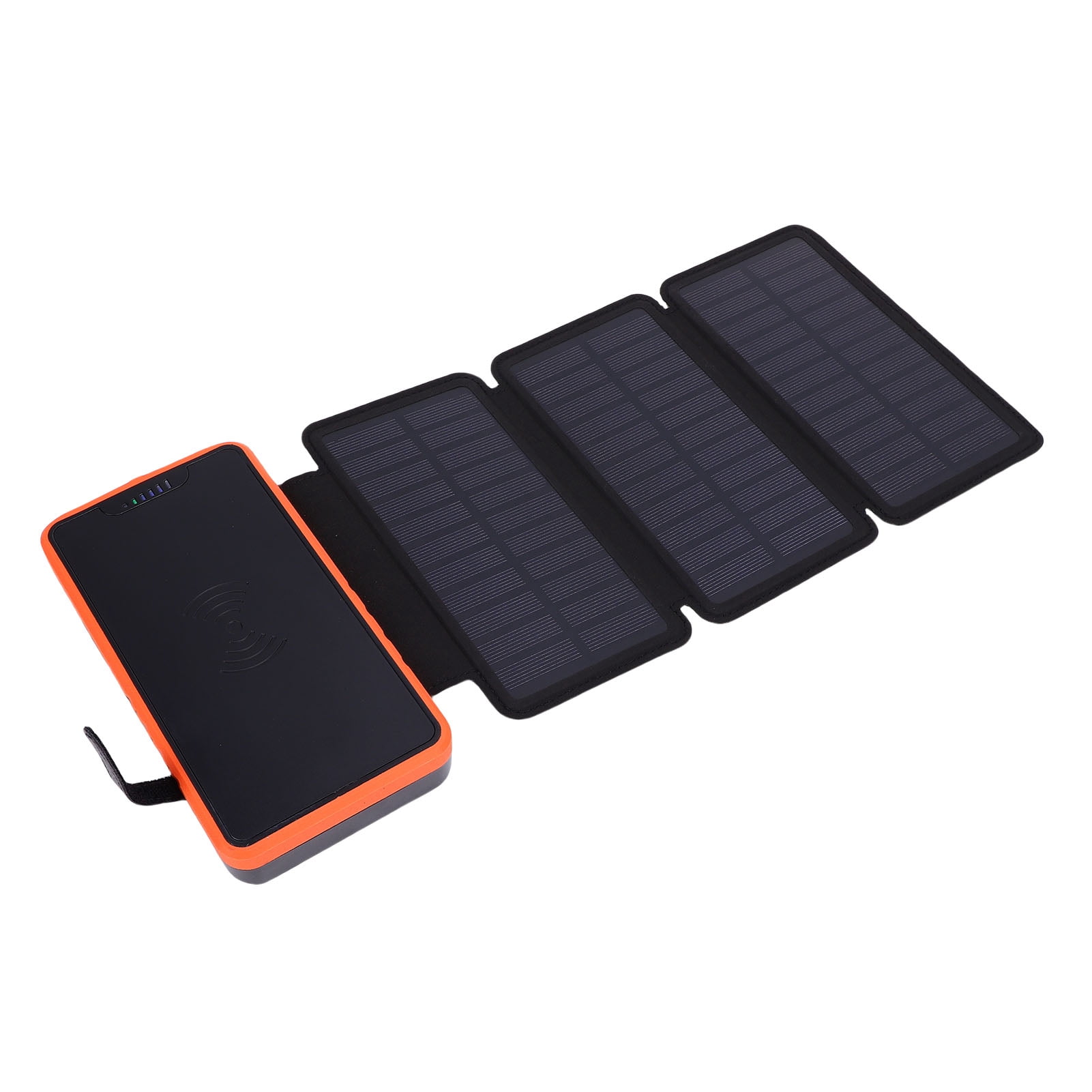 20000mAh Solar Power Bank, Efficient Wireless Power Bank with Tri Fold Solar Panel & LED Light & Double USB Output, Waterproof External Battery Pack for Phone Tablet Outdoor