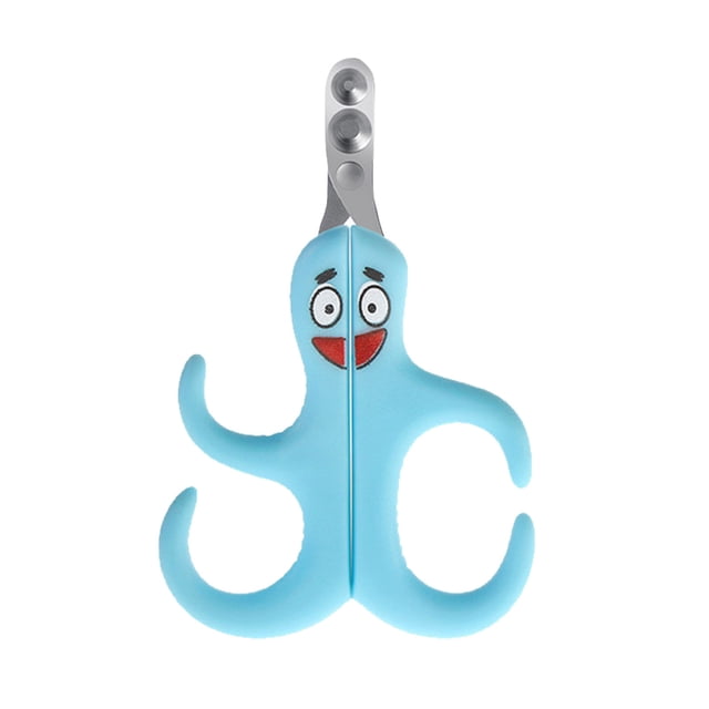 Devilfish Shape Cat Dog Nail Clipper Angled Trimmer Set Circular Cut Hole Design For Pet Grooming Beginners And