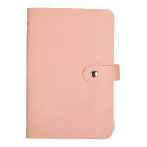 Uxcell 100 Envelope Challenge Binder, Soft PU Leather Savings Challenges Book with Envelopes Money Saving Binder with Horizontal Insert for Budgeting Saving Expense, Pink