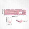 thumbnail image 5 of SUTENGDA Liquidation Combo Clavier et Souris Sans Fil Rétro Touches Rondes Ultra Mince Silencieux 2,4 GHz pour Ordinateur Portable, 5 of 5