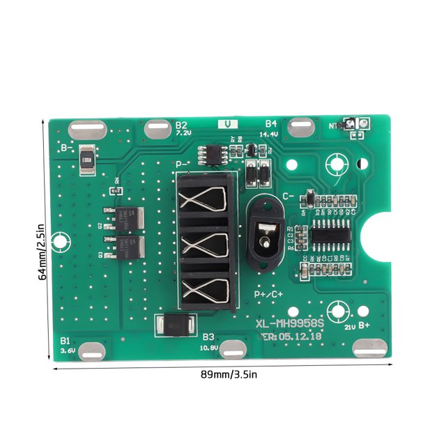 Lithium Battery Board for Power Tools, 5 Series 21V, Real Time Detection, Overcharge, Discharge, Overcurrent