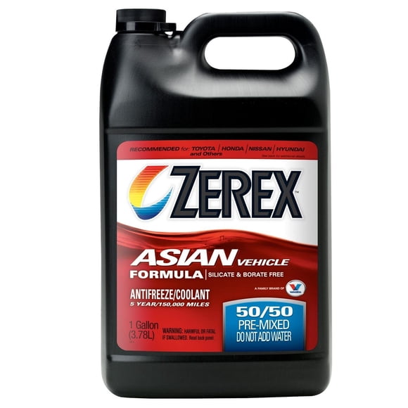 Zerex Liquide de Refroidissement de Moteur 675130 Prémélangé 50-50; Rouge; Pichet de 1 Gallon; Simple; pour Véhicule Asiatique