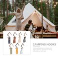 thumbnail image 2 of 7Pcs Tent Clothesline Hooks Leather Button Hooks Leather Hangers Camping Hooks, 2 of 8