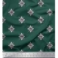 thumbnail image 1 of Soimoi Satin Silk Fabric Floral Block Decor Fabric Printed Yard 42 Inch Wide, 1 of 3