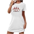 thumbnail image 1 of Levmjia Nuisettes en Coton pour Femmes à Manches Courtes, Vêtements de Nuit Doux d'Été, Confortables, Coupe Ample, Robe de Nuit Imprimée à Col Rond pour Grande Taille, Pyjamas Décontractés pour la Maison, 1 of 2