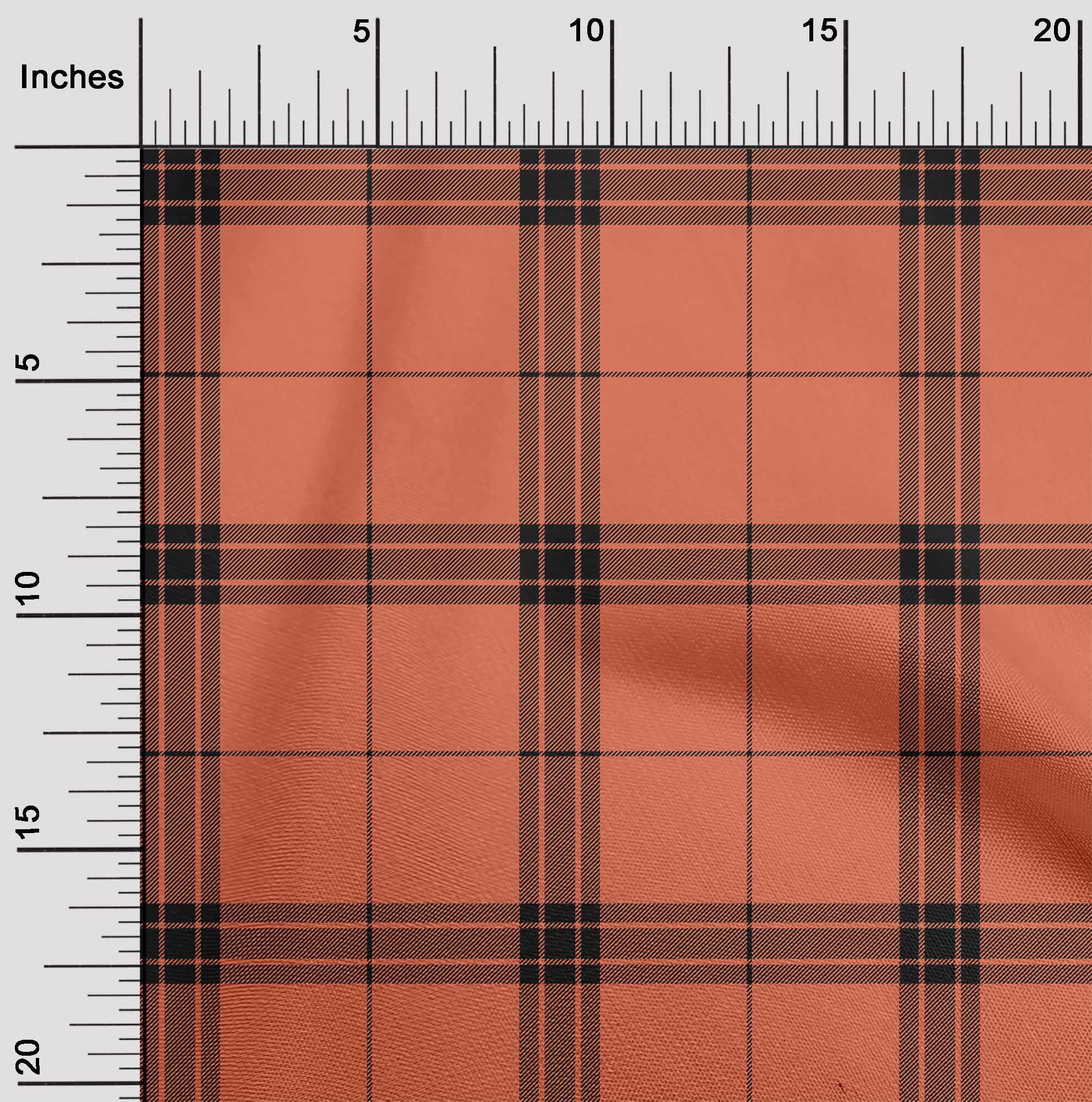 oneOone Viscose Chiffon Fabric Tartan Check Fabric Prints By Yard 42 Inch Wide