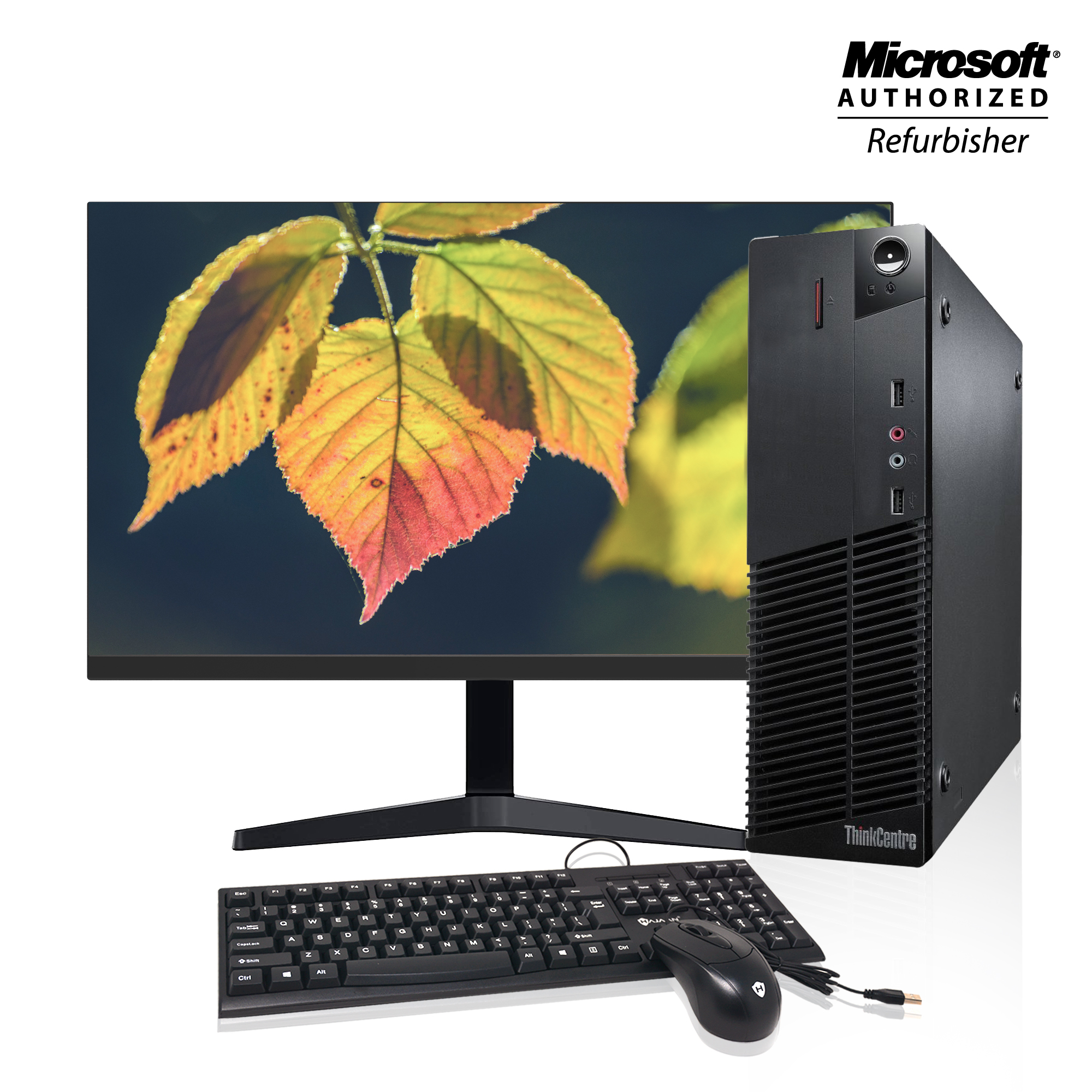 Lenovo ThinkCentre M81 SFF High performance Desktop PC Computer Intel Core i3 2100 8GB 500GB Windows 10 Home WiFi BT 4.0 & HDMI Adapter with 19" Screen LCD Monitor (A Grade)