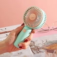 thumbnail image 3 of Dvkptbk Handheld Fan Handheld Pocket Mini Fan Portable with Bracket Desktop USB Charging Fan, 3 of 5