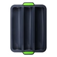 thumbnail image 5 of Plateau de Cuisson Baguette 3 Compartiments Plateau en Silicone Baguette Antiadhésif Moule à Pain Antiadhésif Portable, Vert Foncé, 5 of 5