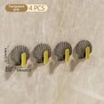 thumbnail image 4 of Door Back Hook Hanger Set 4 Pack Plastic Wall-mounted Storage Rack for Headphones Bags and Cords 5.4 cm x 5.4 cm, 4 of 5