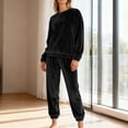 thumbnail image 2 of Yuyuzo Women Pajamas Sets Fall Winter Warm Fuzzy Long Sleeves Pullover Sweatshirts Sweatpants Loungewear Pjs Outfits, 2 of 6
