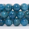 thumbnail image 2 of Natural Apatite Gemstone 10mm Round Beads Stretch Bracelet 7" Unisex, 2 of 2