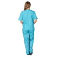 thumbnail image 4 of Tralilbee Ensemble d'Uniforme d'Infirmière pour Femmes – 2 Poches (Col en V avec Pantalon Cargo), 4 of 5