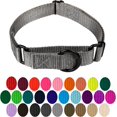 thumbnail image 3 of Country Brook Petz Martingale Dog Collar - Heavy-Duty Training Collar with No Buckle - Service Dog Collar for All Pups - Vibrant, Colorful Collection (Charcoal, 3/4 Inch, Small), 3 of 8
