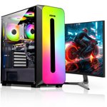 AQVIN Gaming PC - AQB60 Tower Desktop Computer, Intel Core i7 CPU, RTX 3060 12GB Graphics Card, 24 inch gaming Monitor ,New 1TB SSD, 32GB DDR4 RAM, Windows 11 Pro, WiFi + Bluetooth Adapter