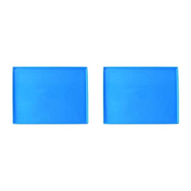 mmirethe Durable Silicone Baking Sheet for Non-Stick Cake Baking Heat Resistant Blue 26x31cm 2Set
