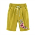 thumbnail image 2 of LOVZFMLL Short à Taille Élastique à Cordon Imprimé pour Femme Jaune m, 2 of 3