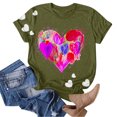 thumbnail image 5 of PMUYBHF Débardeur Noir pour Femmes, Mode, Saint-Valentin, Imprimé Amour, Col Rond, Manches Courtes, T-Shirt Décontracté (1), 5 of 5