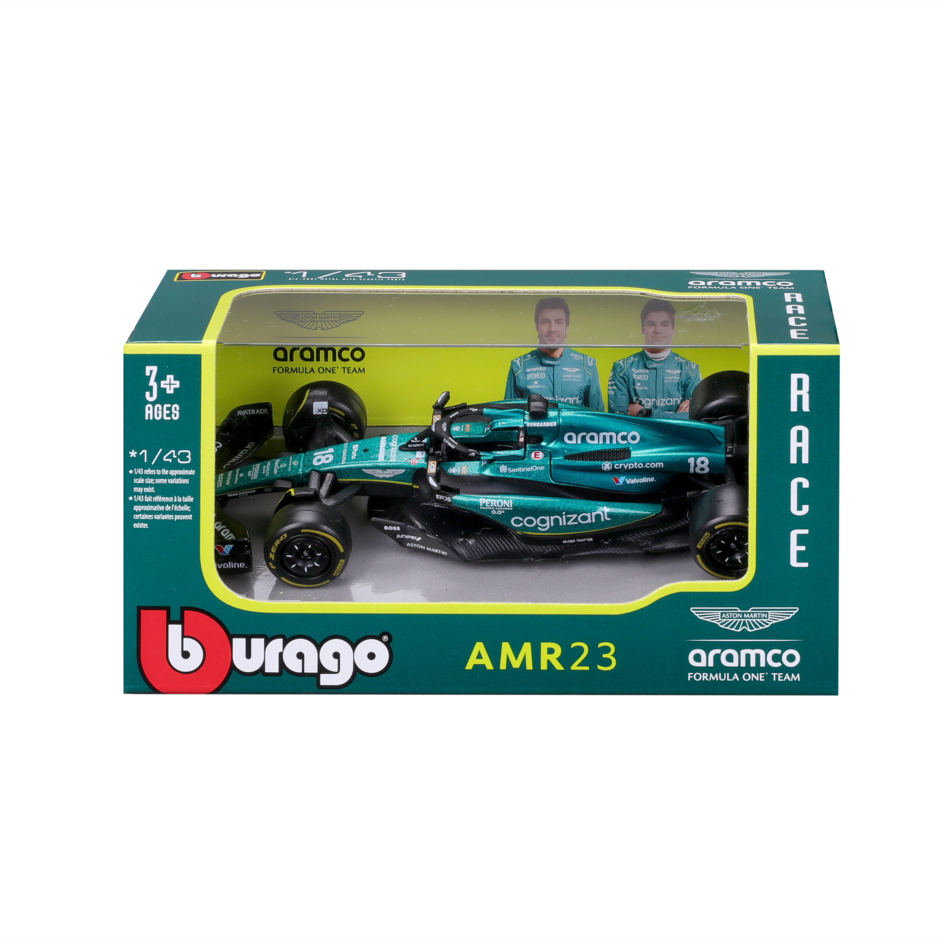 Bburago 1:43 ASTON MARTIN AMR23 Formula Vehicle