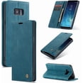 thumbnail image 1 of KOMI Wallet Case for Samsung Galaxy S8 Plus, Premium PU Leather Case Vintage Matte Wallet Flip Cover [Card Slots] [Magnetic Closure] Stand Function Folio Shockproof Full Protection Blue, 1 of 5