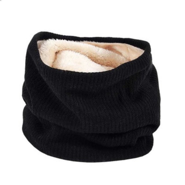 Infinity Scarf Winter Double-Layer Neck Warmer Knit Fleece Lined Circle Loop Scarves Gifts