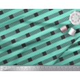 thumbnail image 2 of Soimoi Green Poly Georgette Fabric Diagonal Stripe Print Fabric by Yard 52 Inch Wide, 2 of 5