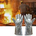 thumbnail image 1 of Liquidation des Offres du Jour! Gants Longs en Papier D\'aluminium de Protection contre les Radiations, Résistant à la Chaleur à Haute Température, pour Faire Fondre, Chauffer et Souder, Peuvent Résister à la Chaleur par Température, Gants à Cinq Doigts, 1 of 3