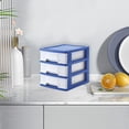 thumbnail image 3 of Plastic Storage Bins,Desk with Drawers Cabinet Drawer Storage Plastic Drawer Office Desk Desktop Storage Drawer Organizer Drawer Organizer Office Desk Plastic Storage Rack with Drawers, 3 of 7