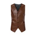 thumbnail image 2 of EGNMCR Débardeurs Hommes Rayures Mode Rétro avec Poches Débardeurs à Col en V à Simple Boutonnage Blouse, 2 of 9