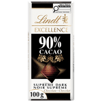 Lindt EXCELLENCE 90% Barre de chocolat noir Cacao, 100 Grams