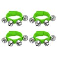 thumbnail image 1 of Unique Bargains 4 Pcs Clochettes de Poignet, Clochettes à Grelots Clochettes de Cheville Instruments de Percussion Rythme Musical pour Fête Noël, Vert Clair, 1 of 5
