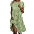 thumbnail image 1 of Mgmyaa Robe d'Été Décontractée pour Femme à Manches Courtes, Midi à Boutons, Robe de Plage, de Voyage et de Vacances, 1 of 3